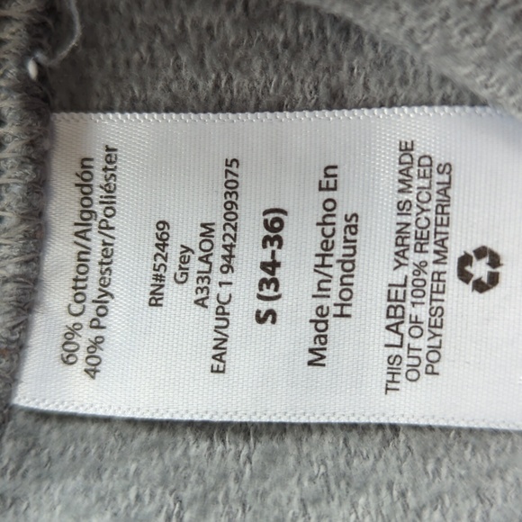Athletic Works Fleece Heathered Hoodie Lightweight Sweatshirt SMALL Grey - Picture 3 of 16